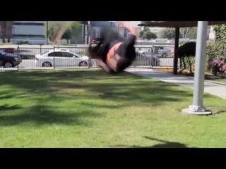 Tricking in the grass