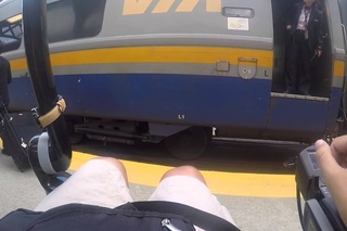 Wheelchair User Getting On & Off Train