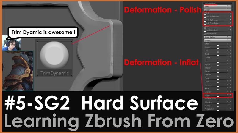 5 SG2 Amazing Hard Surface Brush Trim Dynamic, Deformation) Inflate Polish Crisp Edges,