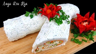 Новинка🎄Рождественское Полено салат Оливье, Люда Изи Кук салат на Новый год 2024 новогодняя закуска