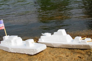 Кораблики из пенопласта, часть 1