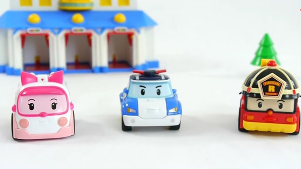 Robocar Poli Arabalar Kurtarma merkezinde Ambulans Amber