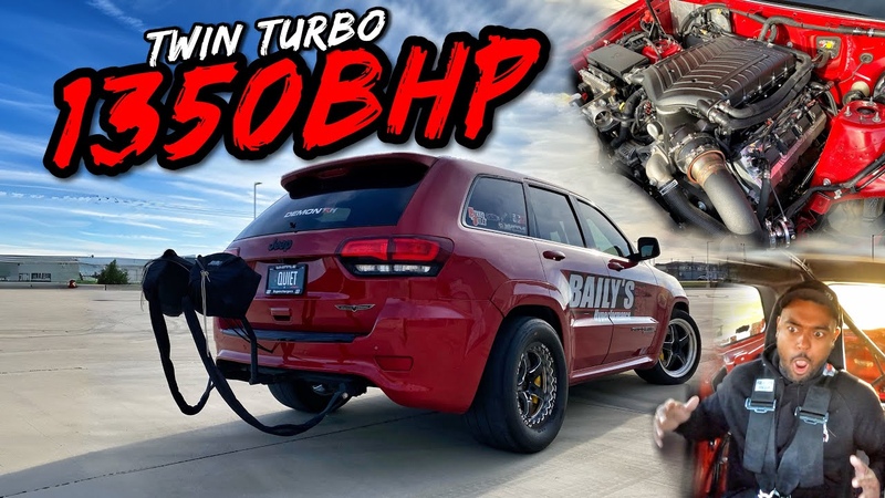 BRUTAL LAUNCH 1350 HP TWIN TURBO TRACKHAWK FROM