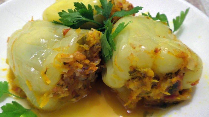 Фаршированный перец с мясом и рисом. Классический рецепт