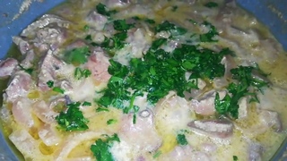 КУРИНАЯ ПЕЧЕНЬ В СМЕТАНЕ. Буквально тает во рту! #Печень #куриная