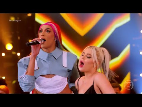 Pabllo Vittar e Luisa Sonza cantam MODO TURBO no Domingão com Hulk,