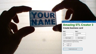 Fantastic Business Cards. Use my app Amazing STL Creator 3