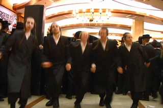 Hasidim Dance Simchat Beit HaShoeivah