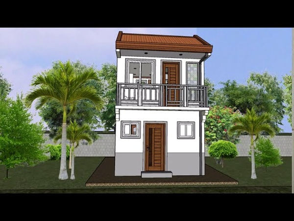 small house design 4x4 meters 2 storey (32 sqm), 13x13 feet (338