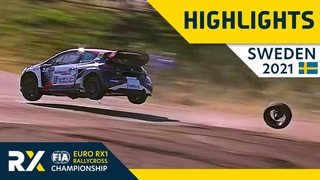 On 3 Wheels! Euro RX1 Semi and Final : World RX of Sweden : Rallycross Highlights from Hljes