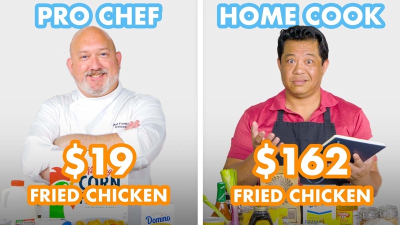 162 vs 19 Fried Chicken: Pro Chef Home Cook Swap Ingredients,