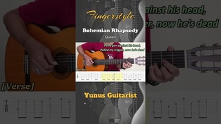 BOHEMIAN RHAPSODY - QUEEN - Fingerstyle Guitar TAB. Link full video on comment