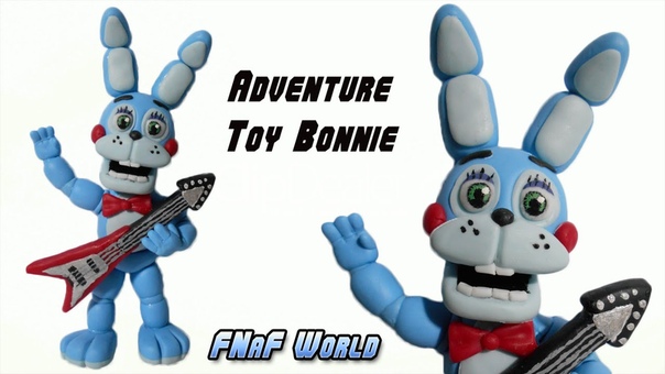 FNAF WORLD, Adventure Toy Bonnie Polymer Clay Tutorial, Porcelana Fría
