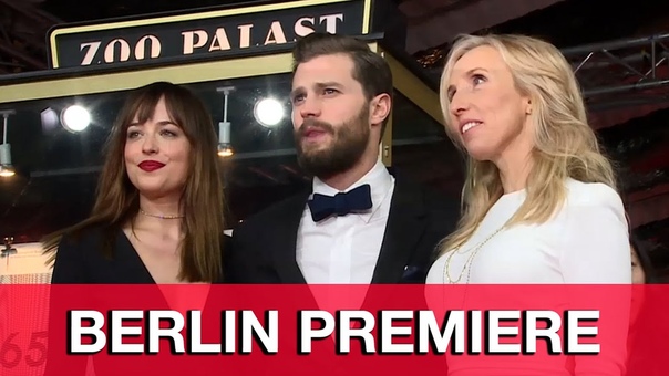 Fifty Shades of Grey Berlin Premiere Jamie Dornan, Dakota Johnson, Sam Taylor Johnson, E. L.