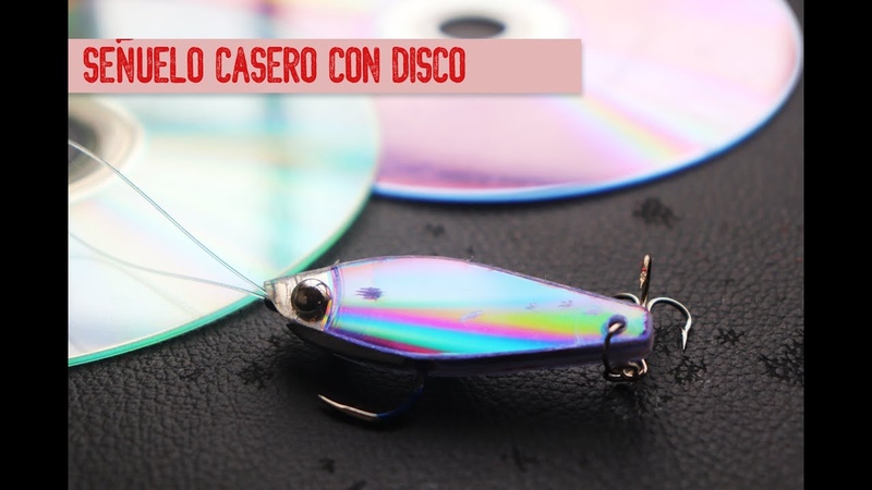 Señuelo Luminosos casero con Discos, ,, Homemade Fishing Lure with