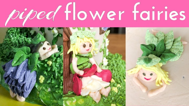 Relaxing cake decorating: Fairy house cake part 1 piping tiny buttercream flower