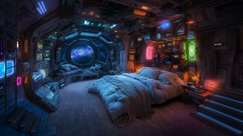 Journey to the Pleiades Star Cluster, Smooth Rumble Space Ship Sounds, Deep Space Sleep, 10