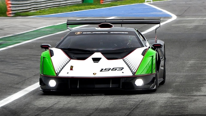 Lamborghini Essenza SCV12 Screaming at Monza: Downshifts, Pit Limiter Traction Control