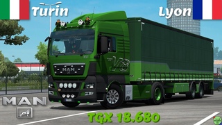ETS 2 ●MAN TGX●Turin,Italy-Lyon,France