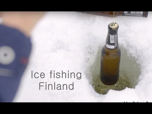 Finland cottages cabins: Fun fishing in Finland. Beer and meat lovers fishing