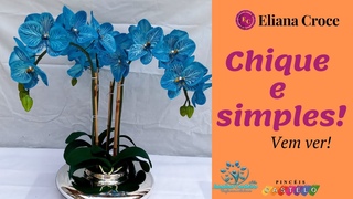 Como fazer orquidea de Eva azul