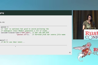 RustConf 2017 -  Menhir and Friends: the State of the Art of Parsing in Rust by Naomi Testard