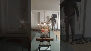 Igniting Sparklers with High Voltage Arc 28KV  300HZ #shorts #highvoltage #shortcircuit #plasma