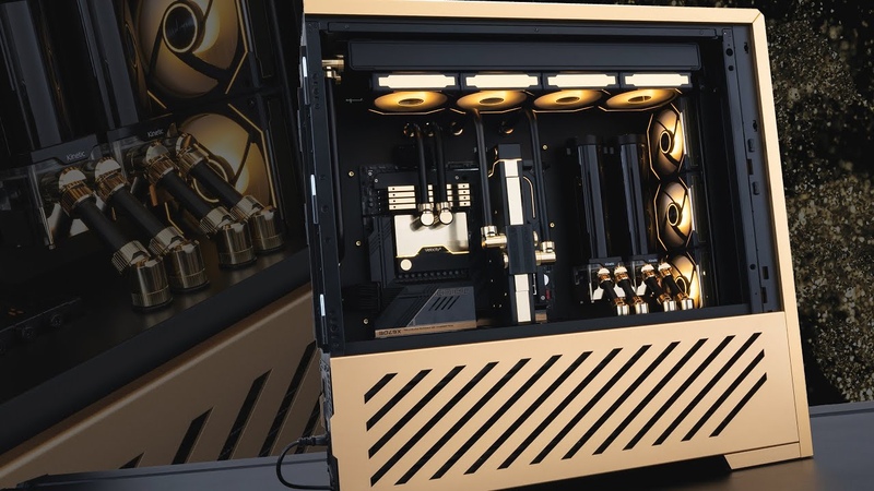 The ONLY GOLD Lian Li V3000 Plus Case in