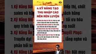 🌻 4 Kỹ Năng Kiếm Tiề.n T.ỷ Cho Thanh Niên #phattriensunghiep
