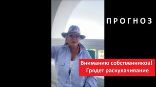 Вниманию собственников! Грядет раскулачивание. ПРОГНОЗ № 4565