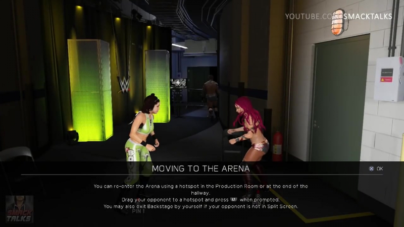 WWE 2 K17 Sasha Banks vs Bayley ( EPIC MATCH w OMGs, Crowd Backstage Fighting