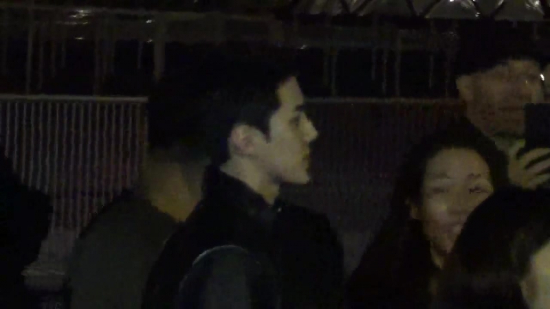 Sehun 세훈 EXO among his French Fans after the Show Vuitton in Paris 7 march