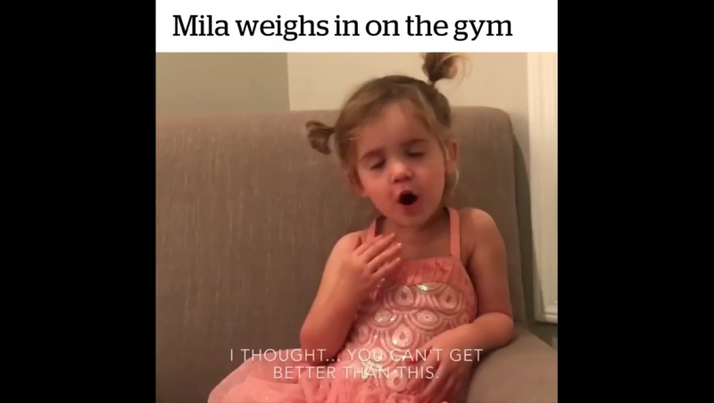 Little girl talking about
