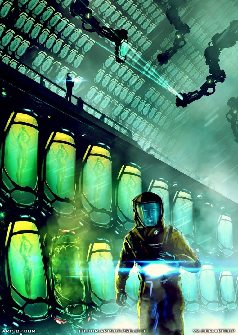 SCP-2000, Deus Ex Machina — «бэкап» цивилизации, созданный Фондом на случай гибели человечества. Художник — Павел Кобызев; иллюстрация создана в рамках арт-проекта ARTSCP
