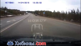 Авария на отворотке на Полярные Зори