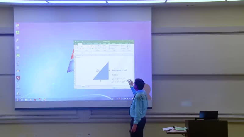 Matthew Weathers Math Professor Fixes Projector Screen ( April Fools