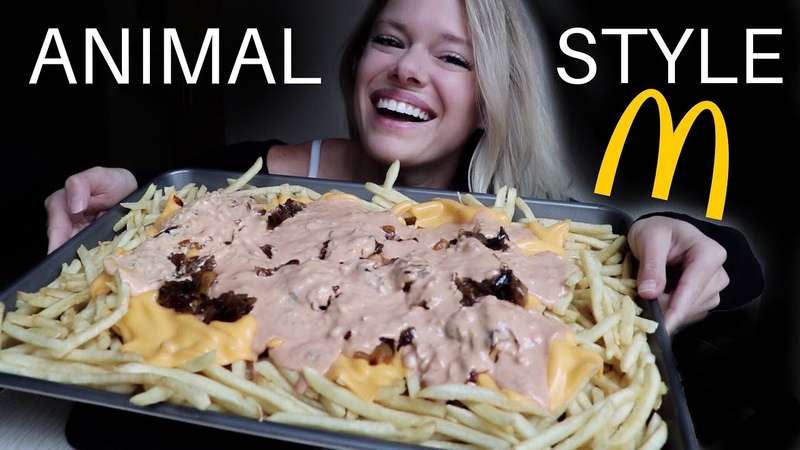 Mc Donalds Animal Style Fries Mukbang + Recipe