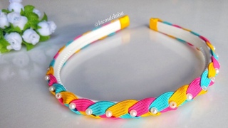 Tiara de Elstico - Arco ris