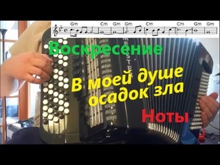 Воскресение - В моей душе осадок зла - на баяне - кавер, разбор, ноты