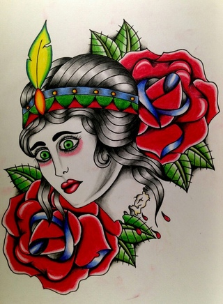 School tattoo office girlfriend