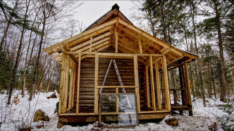 Building a New Room on My Off Grid Log Cabin
