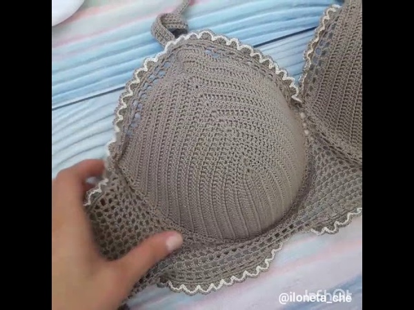 Вязаный купальник для большой