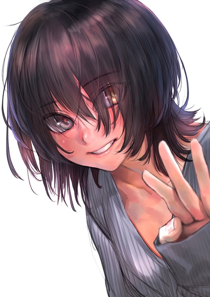 Messy anime girl