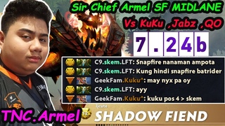 TNC Armel [Shadow Fiend] MIDLANE Sir Chief New Patch  vs KuKu Jabz QO Dota 2