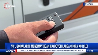Yol qoidalarini mensimaydigan haydovchilarga chora korildi (Fargona)
