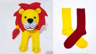 💥ÇORAPTAN OYUNCAK ASLAN YAPILIŞI/💯Kendi Tasarımım/👌How to make sockdoll/Lion