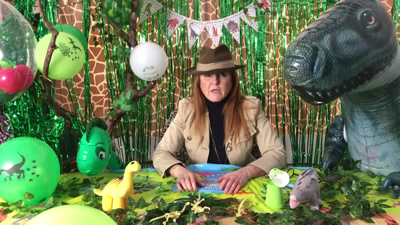 Sarah Ferguson reading What If Dinosaurs Were Pink by Jarrett