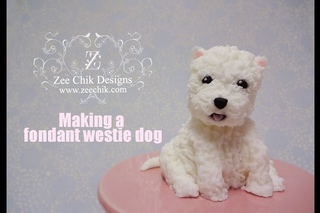 How to make a fondant / polymer clay Westie Dog
