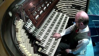 Organist Monte Maxwell plays the Midmer-Losh organ at Boardwalk Hall
