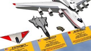 Crazy Looking Aircraft 2 Type and Size Comparison 3D